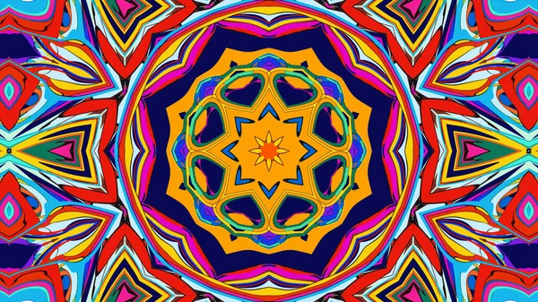 Yaz için renkli simetrik soyut kaleydoskop arkaplan deseni