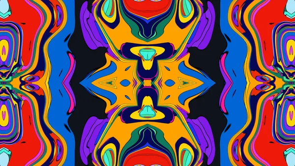 Yaz için renkli simetrik soyut kaleydoskop arkaplan deseni