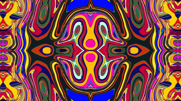 Yaz için renkli simetrik soyut kaleydoskop arkaplan deseni