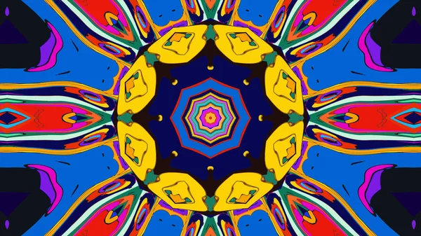 Yaz için renkli simetrik soyut kaleydoskop arkaplan deseni