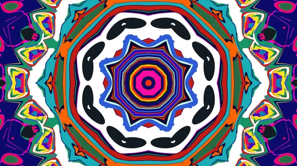 Yaz için renkli simetrik soyut kaleydoskop arkaplan deseni