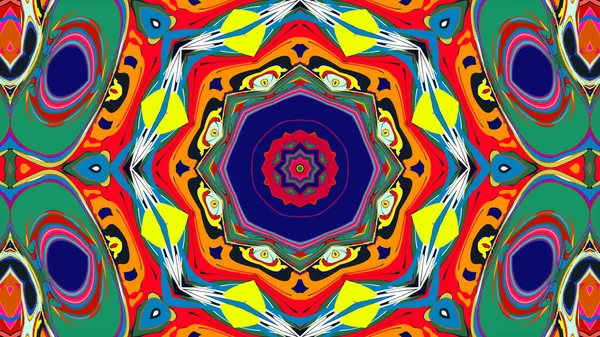 Yaz için renkli simetrik soyut kaleydoskop arkaplan deseni