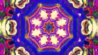 Müzik festivali için soyut renkli psikedelik video