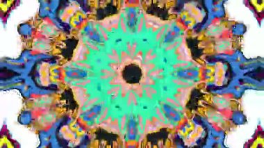 Müzik festivali için soyut renkli psikedelik video