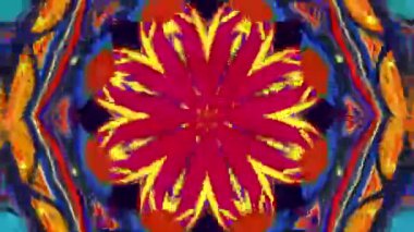 Müzik festivali için soyut renkli psikedelik video
