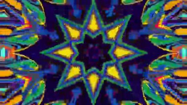 Müzik festivali için soyut renkli psikedelik video