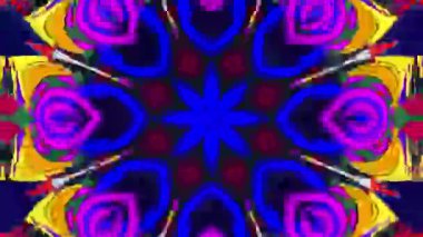 Müzik festivali için soyut renkli psikedelik video