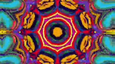 Müzik festivali için soyut renkli psikedelik video