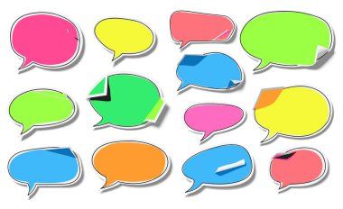 Konuşma baloncukları vektör illüstrasyonunun koleksiyonu
