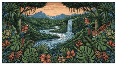 Güzel manzaralı tropikal bir ada.