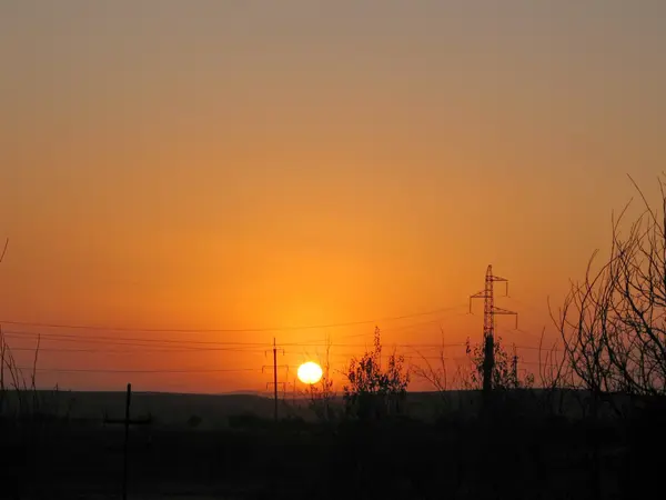 Uzbekistan Mayskiy sunset 2007 — Stock Photo, Image