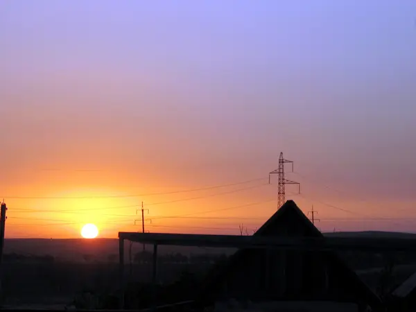 Ouzbékistan Mayskiy le coucher du soleil 2007 — Photo