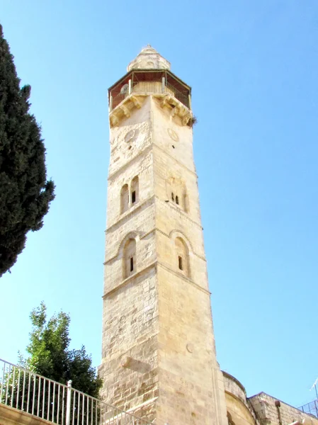 Jerusalem minaret of the Mosque of Omar 2012 — Stock Photo, Image