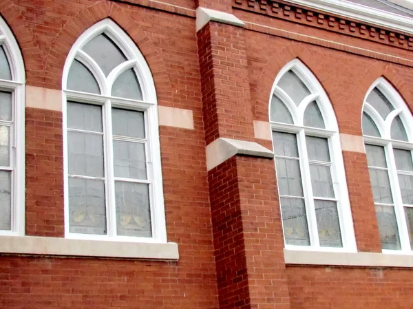 セントジェイコブスビレッジ福音教会窓2013 — ストック写真