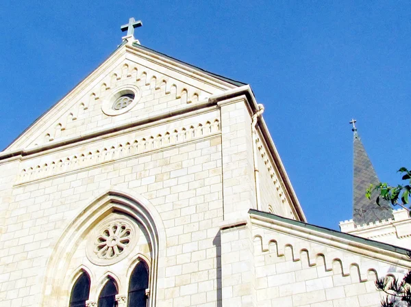 Jaffa Francescana Chiesa di Sant'Antonio frontone 2011 — Foto Stock