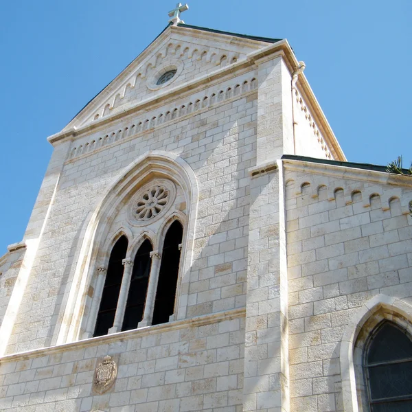 Jaffa fronton van franciscaner kerk van st. anthony 2011 — Stockfoto