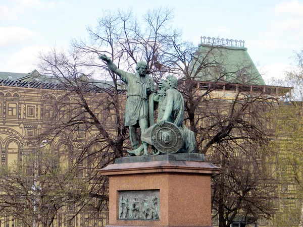 Mosca il Minin e il monumento di Pozharsky il 2011 — Foto Stock