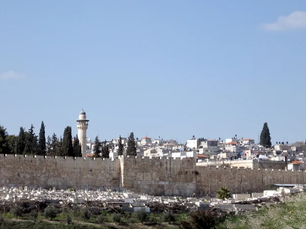 Jerusalem blick von der kirche st. maria magdalena 2008 — Stockfoto