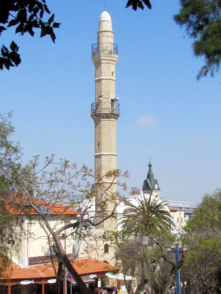 2012 mahmoudiya モスクのミナレットのヤッファ ビュー — ストック写真