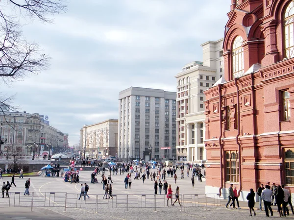 Moskou weergave naar okhotny ryad straat 2011 — Stockfoto