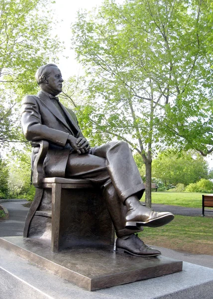 Parlamento Ottawa Statua Pearson 2008 — Foto Stock