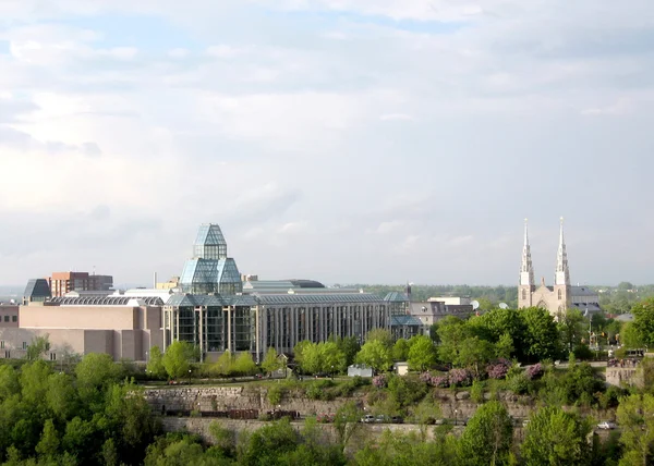 Ottawa view of National Gallery and Notre Dame 2008 — Stock Photo, Image