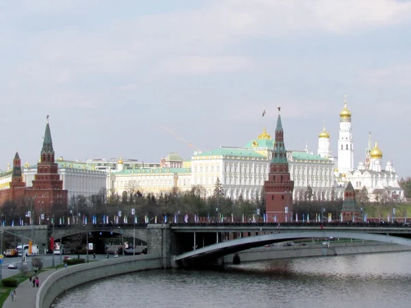 Moscovo Kremlin vista do Rio Moscovo 2011 — Fotografia de Stock