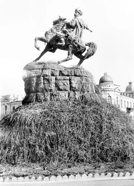 Kiev Bogdan Khmelnitsky Monument 1964 — Stock Photo, Image