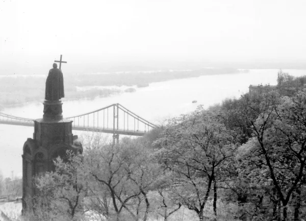 Kiev Monumento al Príncipe Vladimir sobre Dnieper 1964 —  Fotos de Stock