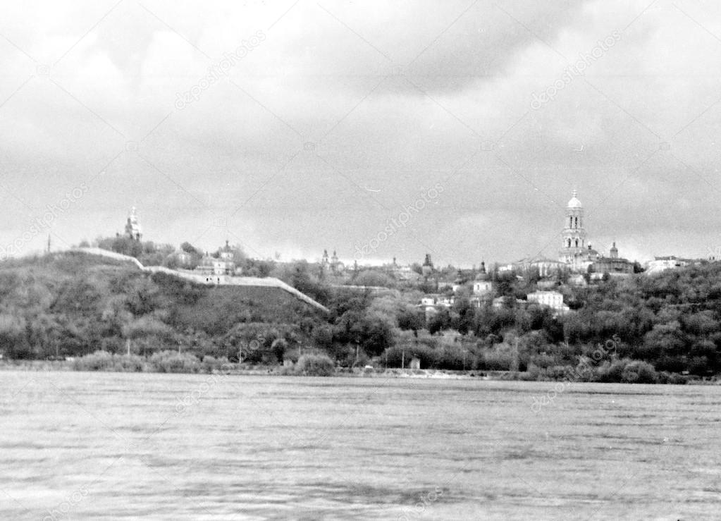 Kiev Pechersk Lavra over Dnieper 1964