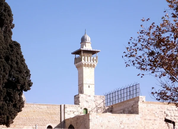 Jerusalem Al-Aqsa Mosque minaret 2008 — Stock Photo, Image