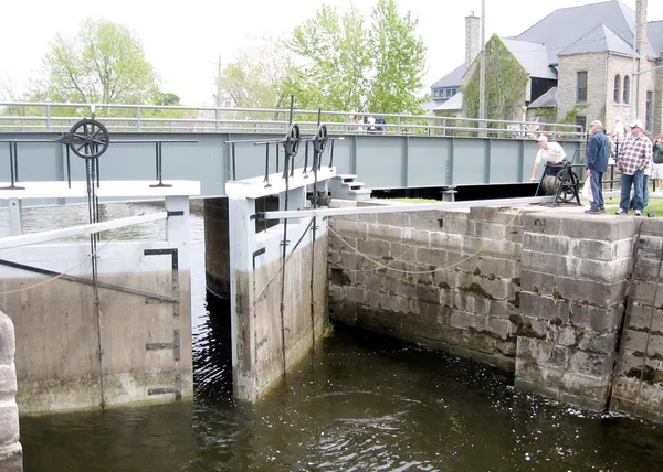 Rideau Canal Merrickville lock closes 2008 — Stock Photo, Image