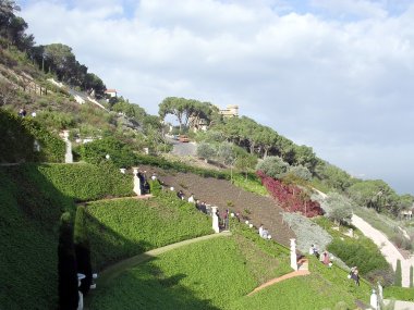 Haifa bahai bahçeleri üst terasları 2003
