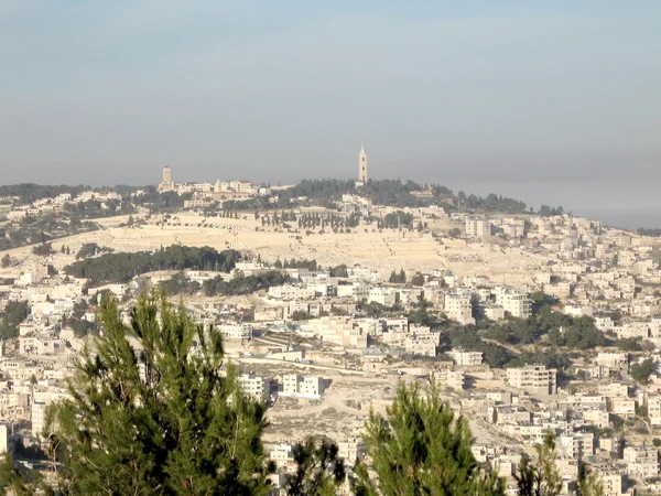 Jerusalem Mount of Olives from Haas Promenade 2010 — Stock Photo, Image