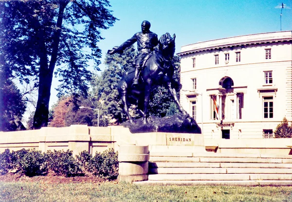 华盛顿一般菲利普 · 谢里登雕像 2000年 — 图库照片