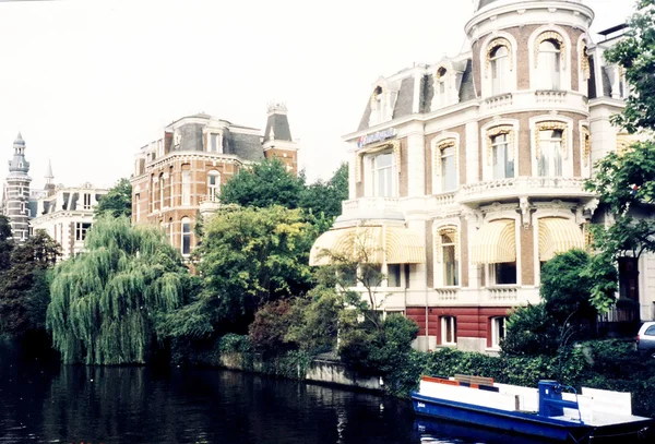 Průplav Amsterdam nassaukade 2002 — Stock fotografie
