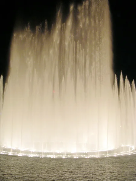 Las Vegas big fountain night 2004 — Stock Photo, Image