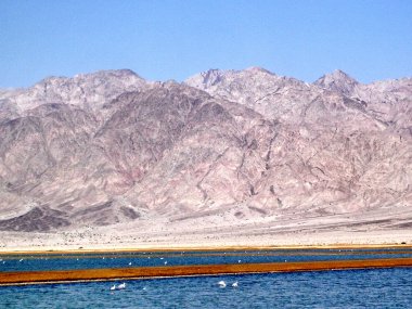 Border Israel-Jordan 2005 yakınlarındaki Eilat havuzları