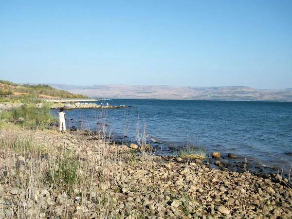 Lago da Galileia Kinneret perto da Capela do Primaz 2010 — Fotografia de Stock