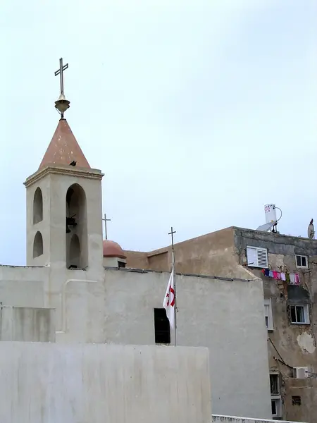 Akko The Church of St John wieczór 2004 — Zdjęcie stockowe