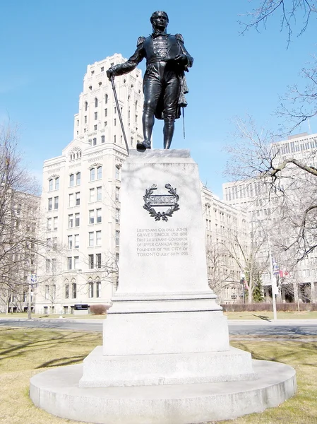 Toronto Ontario Parliament Simcoe statue March 2010 — Stock Photo, Image