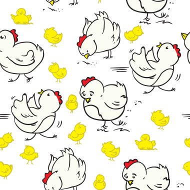çizgi film tavuk desen