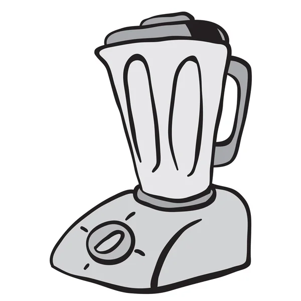 Grau Mixer Cartoon-Illustration isoliert auf weiß — Stockvektor