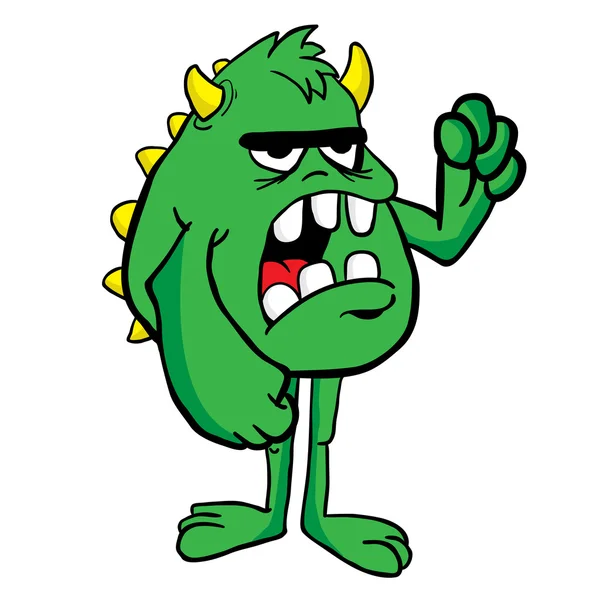 Monstre en colère illustration de dessin animé — Image vectorielle
