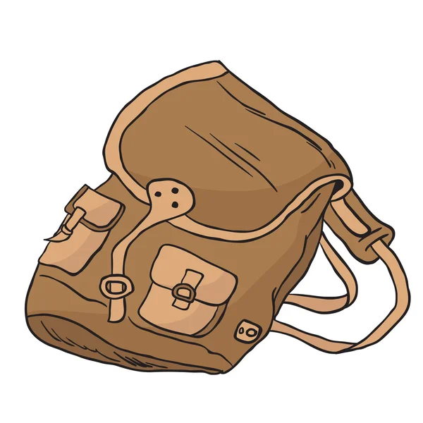 Illustration de dessin animé sac de camping — Image vectorielle