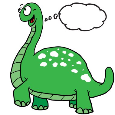 dinozor düşünce kabarcık karikatür ile
