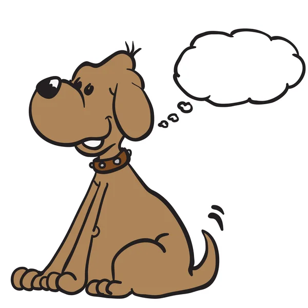 白で隔離思想バブル漫画の犬 — ストックベクタ