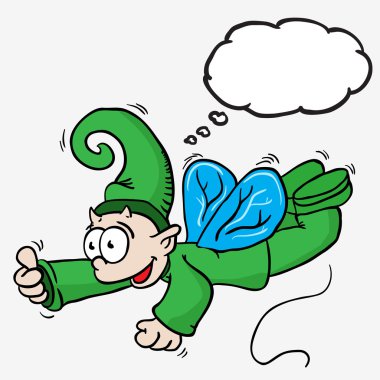 Elf ile düşünce balonu uçan