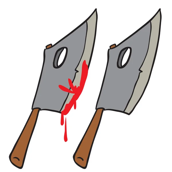 Caricature d'hachoir de viande sanglante — Image vectorielle