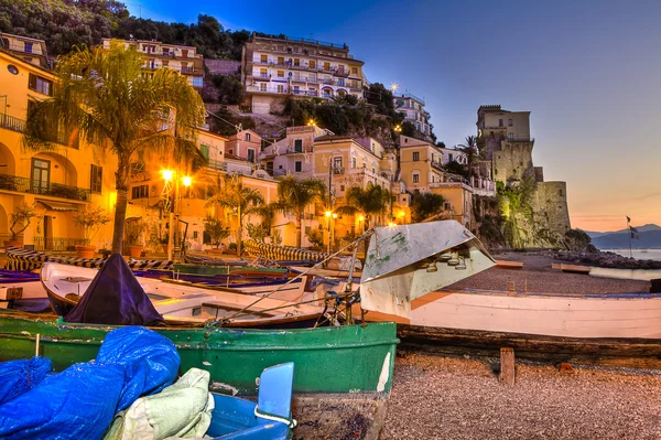Cetara, fishing village amalfi coast, sunrise — Stock Photo, Image